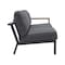 Armen Living Palau 4 Piece Outdoor Sectional Set with Cushions in Dark Gray and Natural Teak Wood Accent SETODPASE4GR - alternate 7